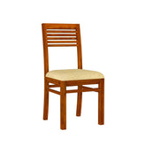 Dumdum Solid Sheesham Wood Chair With Cushion (Natural Finish)